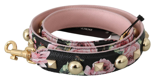 Elegant Floral Leather Shoulder Strap