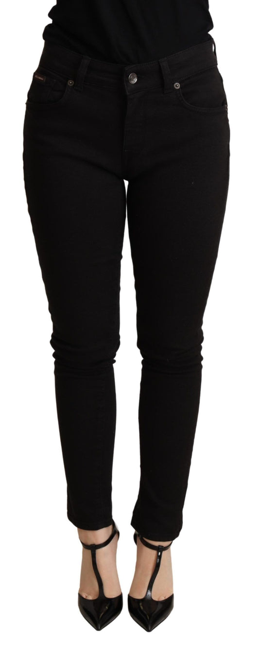 Elegant Slim Black Skinny Jeans