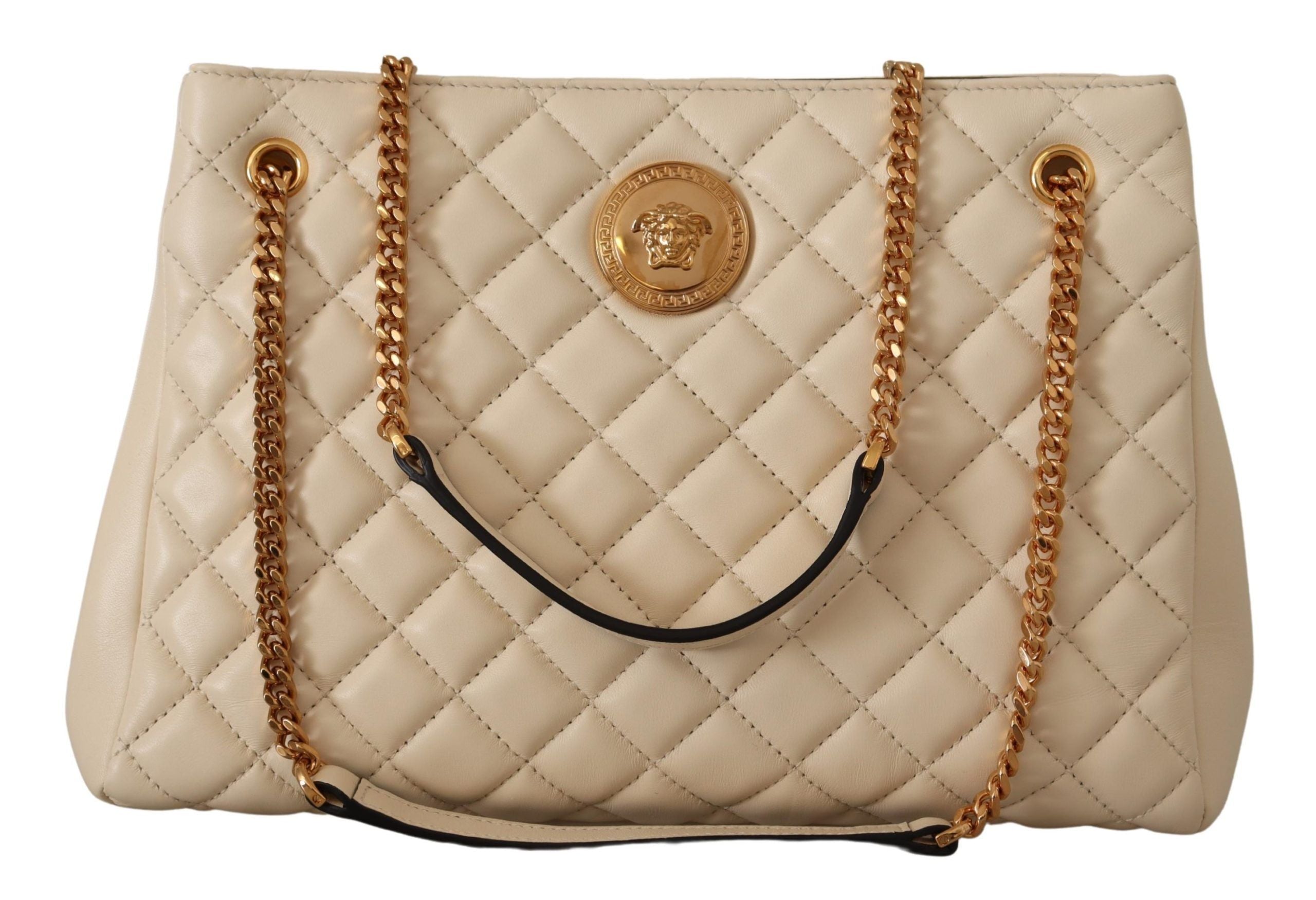 Elegant Quilted Nappa Leather Tote