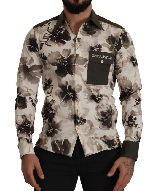 Floral Print Casual Cotton Shirt