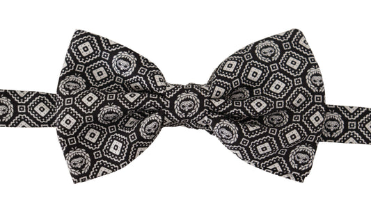 Elegant Silk Black Bow Tie