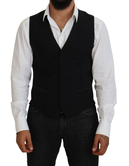 Elegant Black Formal Dress Vest