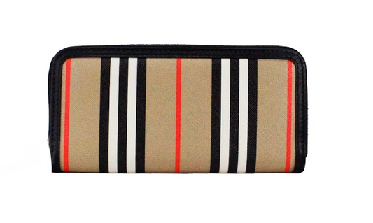 Burberry continental wallet in striped leather