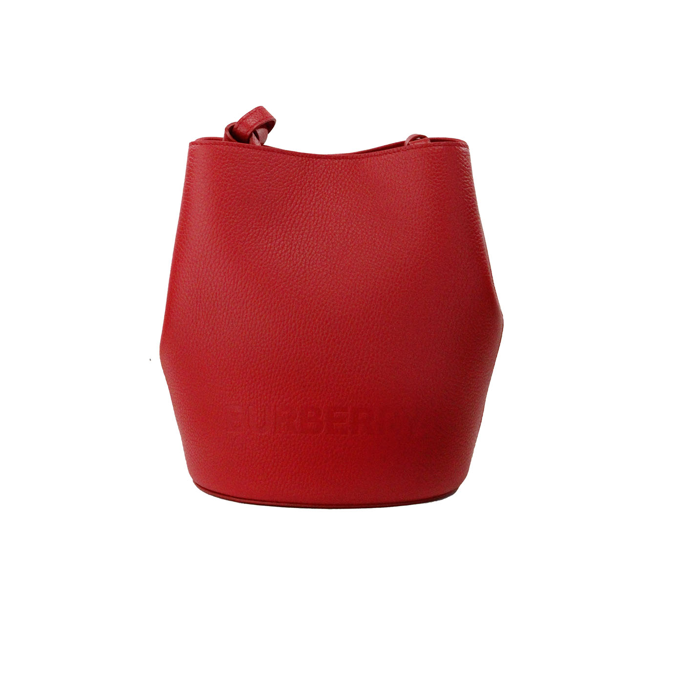 Burberry Lorne Red Leather Bucket Bag