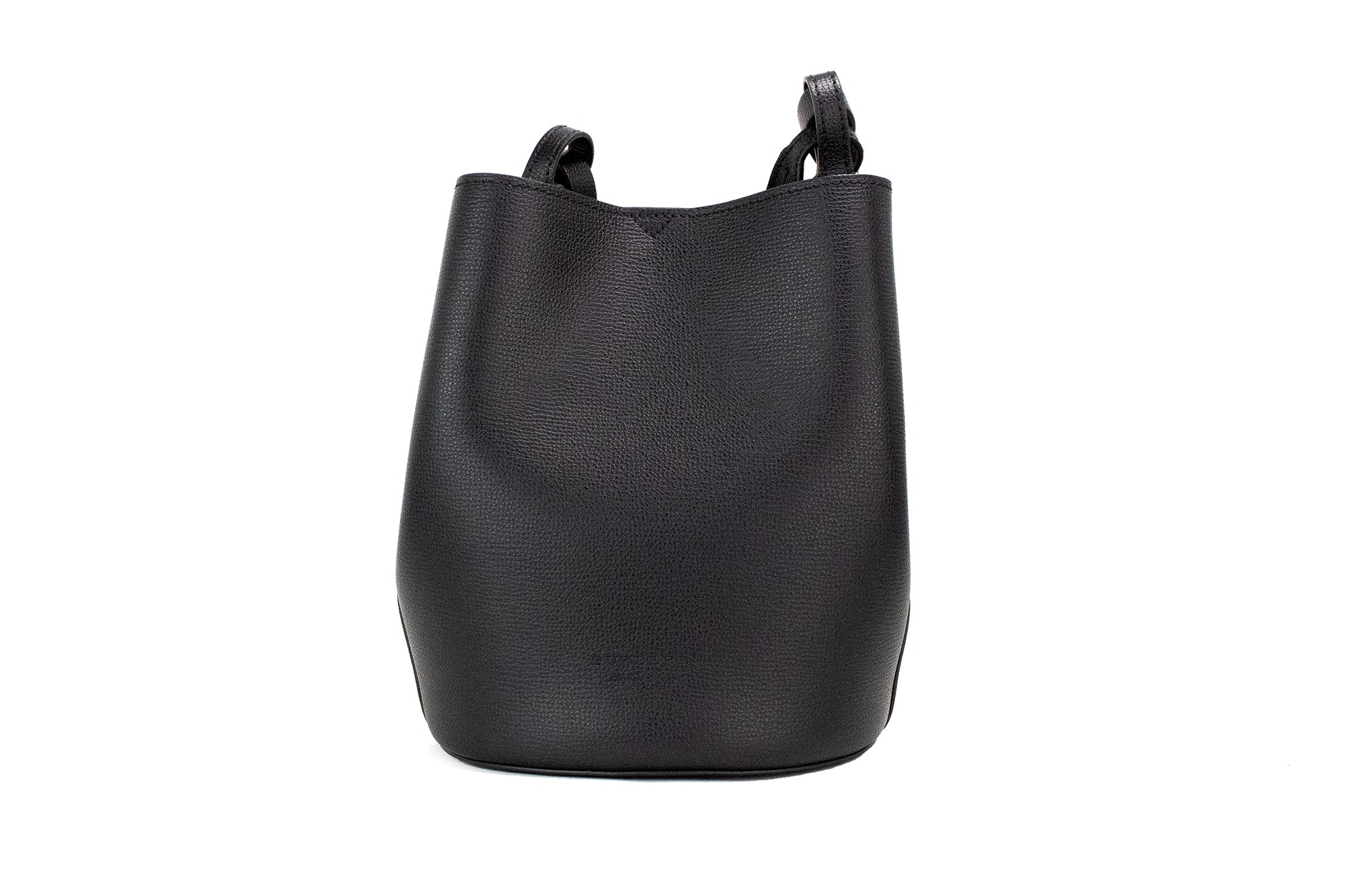 Lorne Black Leather Bucket Bag